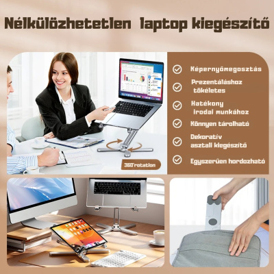 MCHOSE Laptop állvány N86 Ezüst