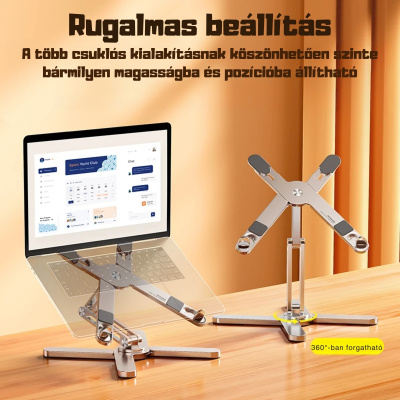 MCHOSE Laptop állvány N86 Ezüst