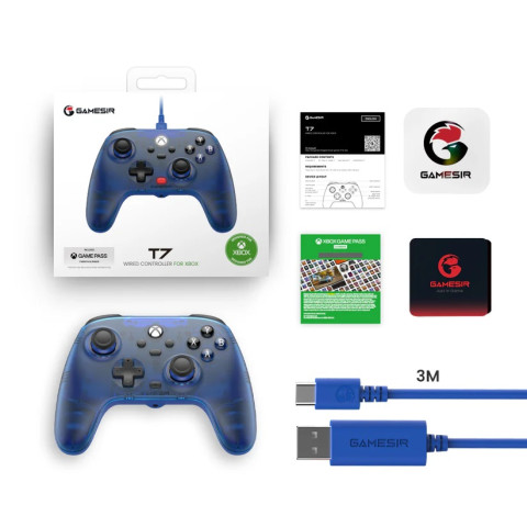 GameSir T7 Vezetékes Xbox & PC Kontroller - Sötétkék