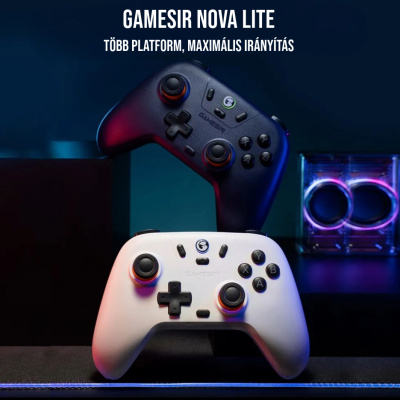 GameSir Nova Lite Vezeték Nélküli Kontroller - Átlátszó Fekete