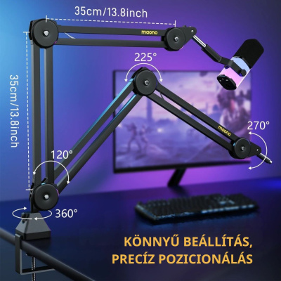 MAONO Professzionális Mikrofon Tartó Állvány/Kar BA37