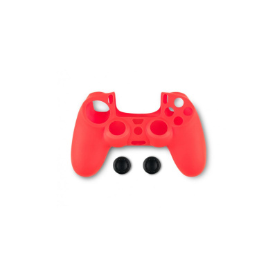 Spartan Gear - Playstation 4 Kontroller Szilikon Védőborítás + Thumb Grips - Piros