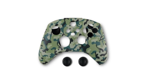 Spartan Gear - Xbox Series X|S Kontroller Szilikon Védőborítás + Thumb Grips (Xbox) - Zöld Camo
