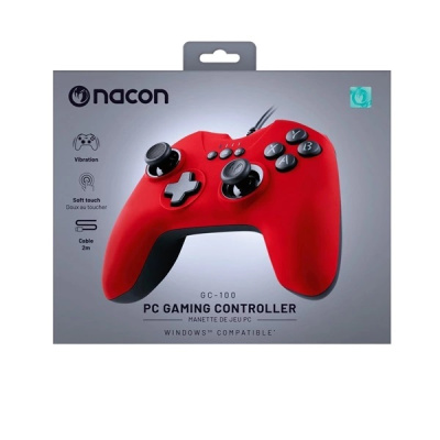 Nacon GC-100 Vezetékes Kontroller PC - Piros