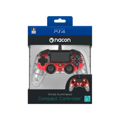 Nacon Vezetékes Kontroller PS4 - Piros