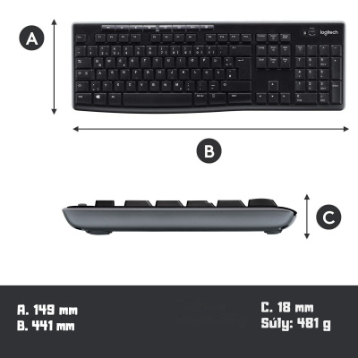 Logitech MK270 Wireless Billentyűzet HU + Optikai egér