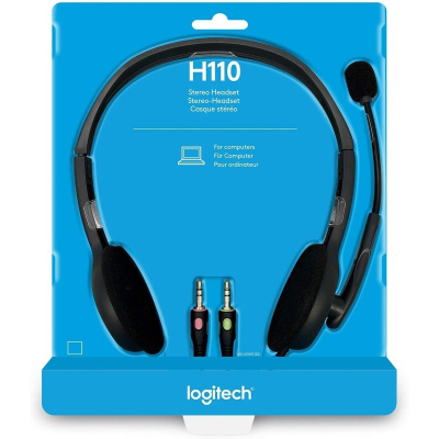 Logitech H110 Mikrofonos headset - fekete