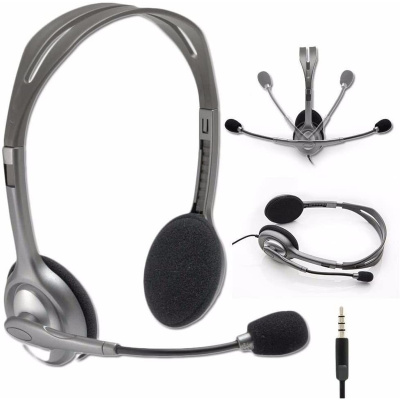 Logitech H110 Mikrofonos headset - fekete