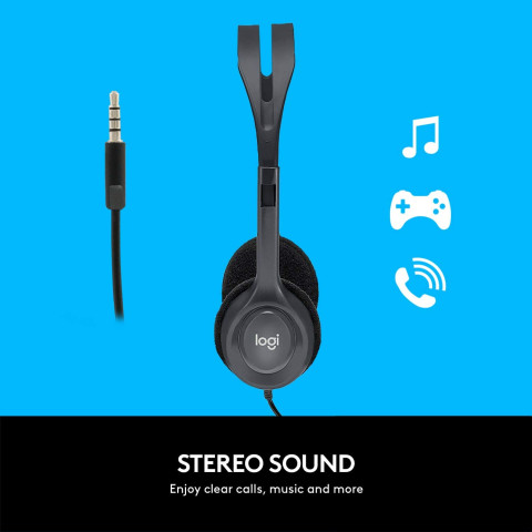 Logitech H111 Mikrofonos headset - fekete