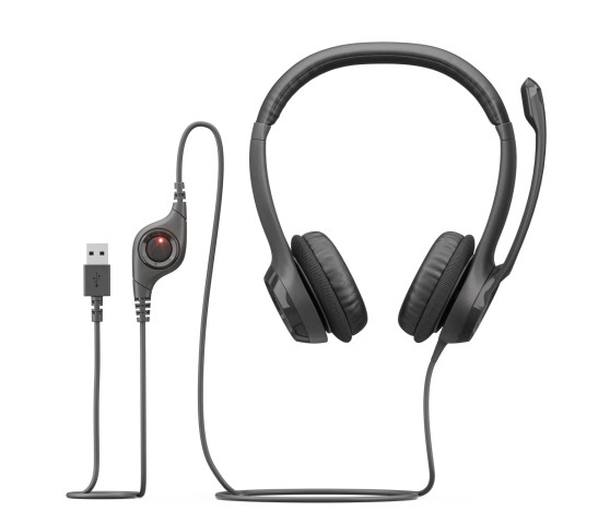 Logitech H390 Mikrofonos USB headset - fekete