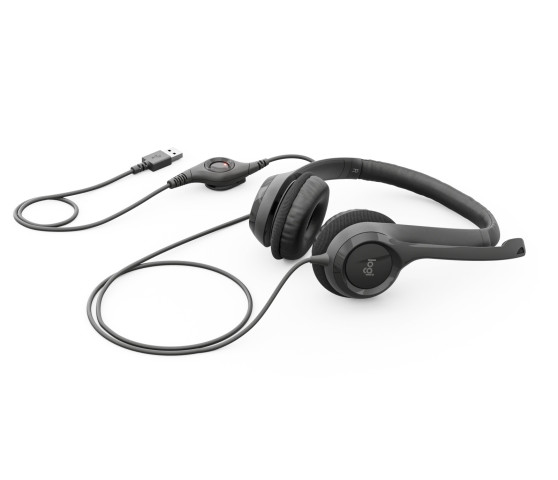 Logitech H390 Mikrofonos USB headset - fekete