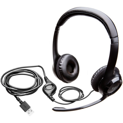 Logitech H390 Mikrofonos USB headset - fekete