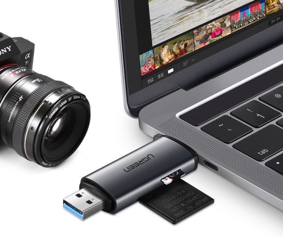 Ugreen USB + USB-C adapter, SD + microSD kártyaolvasó