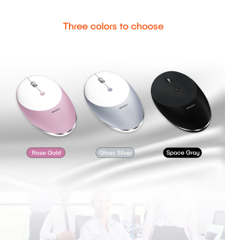 Meetion MT-R600 Rechargeable Wireless Mouse - Silver
