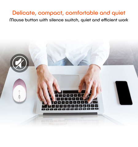 Meetion MT-R600 Rechargeable Wireless Mouse - Silver