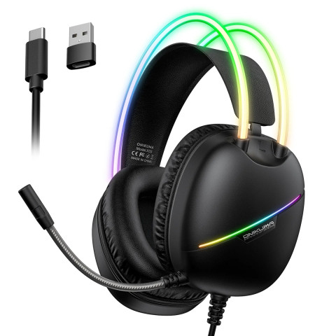 Onikuma X33 RGB Gamer Fejhallgató Type-C