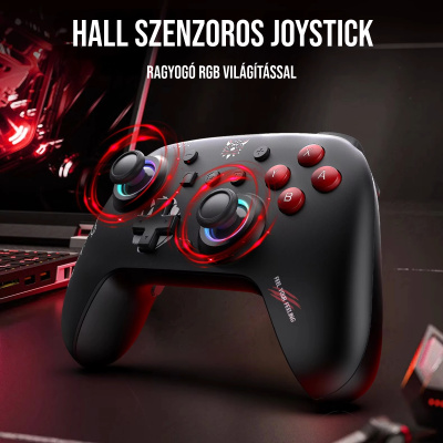 Onikuma C1 Wireless Gamepad kontroller - Fekete
