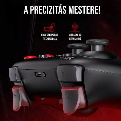 Onikuma C1 Wireless Gamepad kontroller - Fekete
