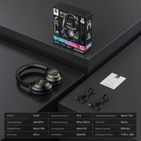 Onikuma GT811 Vezeték Nélküli Bluetooth Headset ANC
