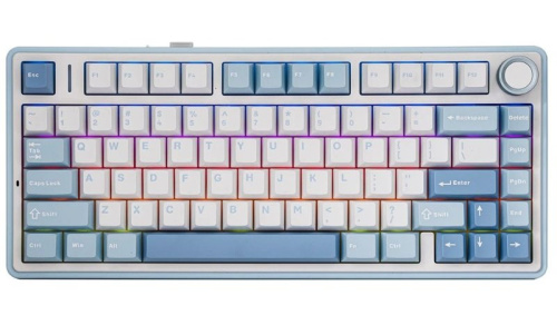 AULA F75 Vezeték Nélküli Mechanikus Gamer Billentyűzet - Fehér-Világoskék