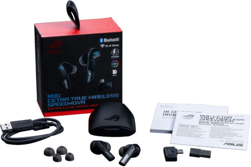 ASUS ROG Cetra True Wireless SpeedNova Vezeték Nélküli Gamer Fülhallgató TWS - Fekete