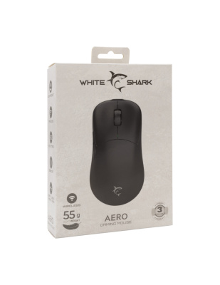 White Shark AERO Vezeték Nélküli Gamer Egér - Fekete