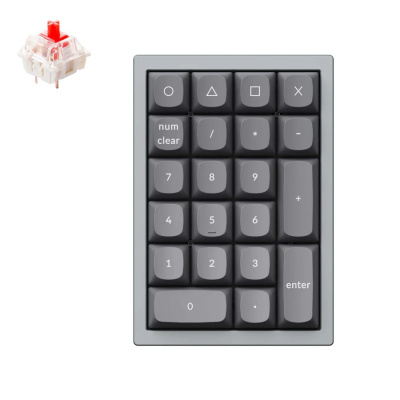 Keychron Q0 Gateron G Pro Red Mechanikus Numerikus Billentyűzet - Szürke