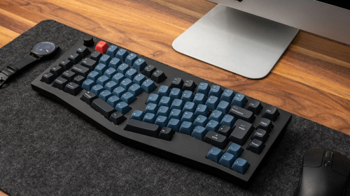Keychron Q10 Knob Barebone RGB Gamer Billentyűzet Alap - Kék - ISO kiosztás!
