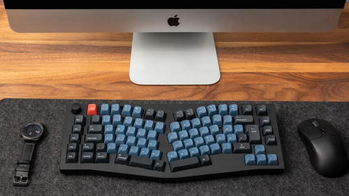Keychron Q10 Knob Barebone RGB Gamer Billentyűzet Alap - Kék - ISO kiosztás!