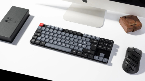 Keychron K1 Pro Vezeték Nélküli Red Mechanikus Gamer Billentyűzet - Fekete-Kék - Angol Kiosztás!