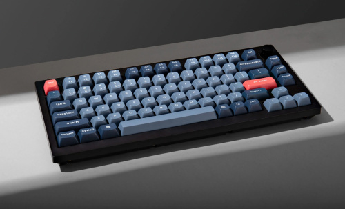 Keychron V1 Max Vezeték Nélküli Banana Mechanikus Gamer Billentyűzet - Fekete-Kék - Magyar Kiosztás!