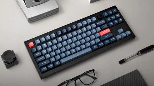 Keychron V3 Max Vezeték Nélküli Brown Mechanikus Gamer Billentyűzet - Fekete-Kék - Magyar Kiosztás!