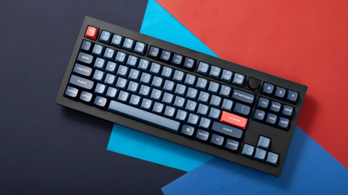 Keychron V3 Max Vezeték Nélküli Banana Mechanikus Gamer Billentyűzet - Fekete-Kék - Magyar Kiosztás!