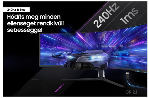 Samsung Odyssey Neo G9 G95NC Ívelt Gamer Monitor 240Hz - 57"
