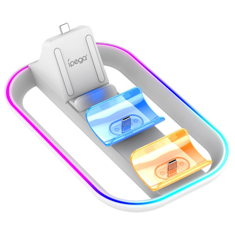 iPega PG-P5P03 - 3 in 1 Töltőállomás PlayStation Portal & PS5 Dualsense kontrollerekhez RGB