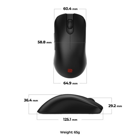 Zowie S2-DW Vezeték Nélküli Gamer Egér - Fekete