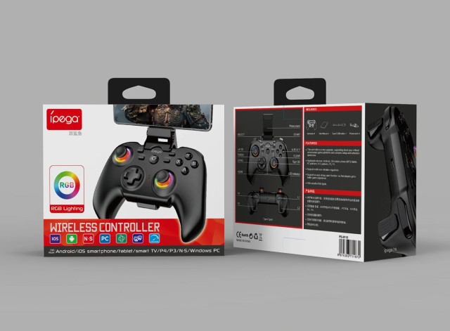 iPega PG-9115 - Vezeték Nélküli Bluetooth Kontroller - Okostelefon-Tartóval