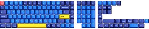 Keychron OEM Dye-Sub PBT - Beach - Magyar Billentyűkészlet - Kék
