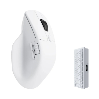 Keychron M6 4K Vezeték Nélküli Bluetooth Egér - Fehér