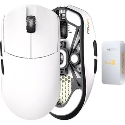 LAMZU MAYA X 8K Vezeték Nélküli Gamer Egér - Fehér