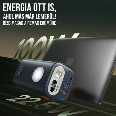 Remax Gutitan Series RPP-100 Kültéri Powerbank 60000mAh - 100W - Kék