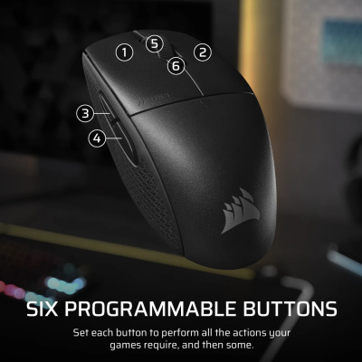 CORSAIR M55 Vezeték Nélküli Gamer Egér - Fekete