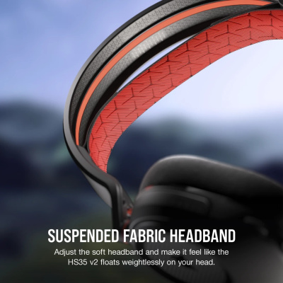 CORSAIR HS35 v2 Gamer Headset - Piros
