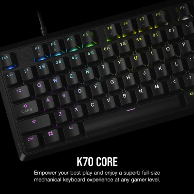 CORSAIR K70 CORE RGB Mechanikus Gamer Billentyűzet - Fekete - Angol Kiosztás!