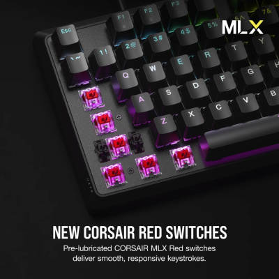 CORSAIR K70 CORE RGB Mechanikus Gamer Billentyűzet - Fekete - Angol Kiosztás!