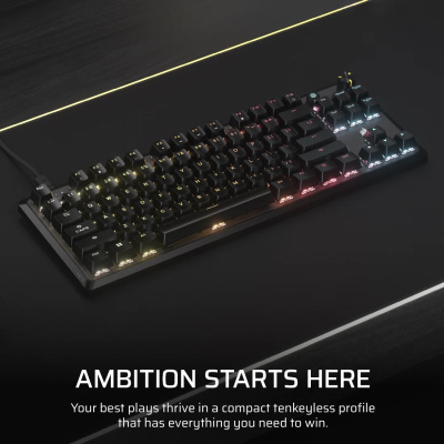 CORSAIR K70 CORE TKL RGB Mechanikus Gamer Billentyűzet - Angol Kiosztás!