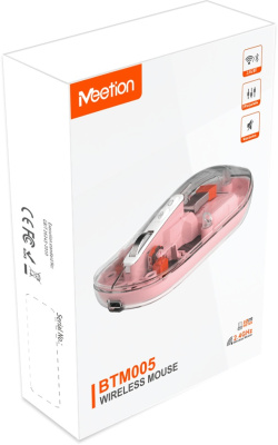 Meetion BTM005 Vezeték Nélküli Egér - Pink