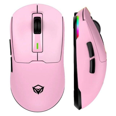 Meetion GW24 Vezeték Nélküli Gamer Egér - Pink