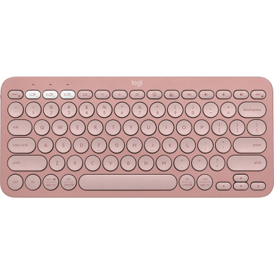 LOGITECH Pebble Keys 2 K380s - Vezeték Nélküli Billentyűzet - Rose - Angol kiosztás! (US)