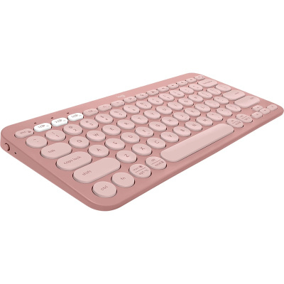 LOGITECH Pebble Keys 2 K380s - Vezeték Nélküli Billentyűzet - Rose - Angol kiosztás! (US)